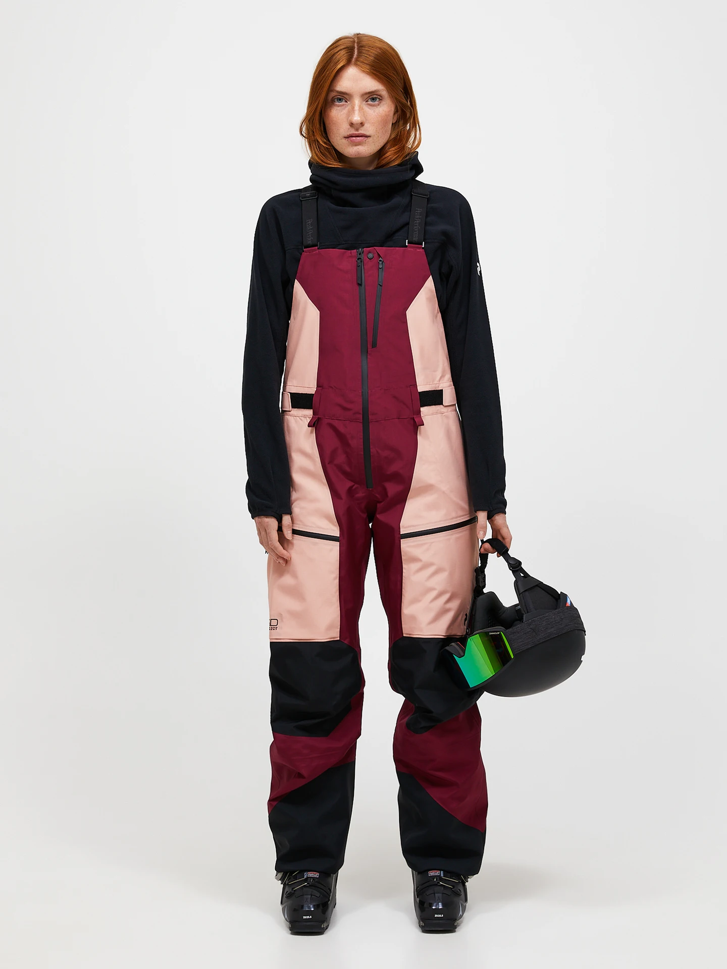 VERTICAL GORE-TEX PRO 3L SHELL BIB PANTS WOMEN PEACH FUZZ (P63) / VERTICAL ZENITH (R32)
