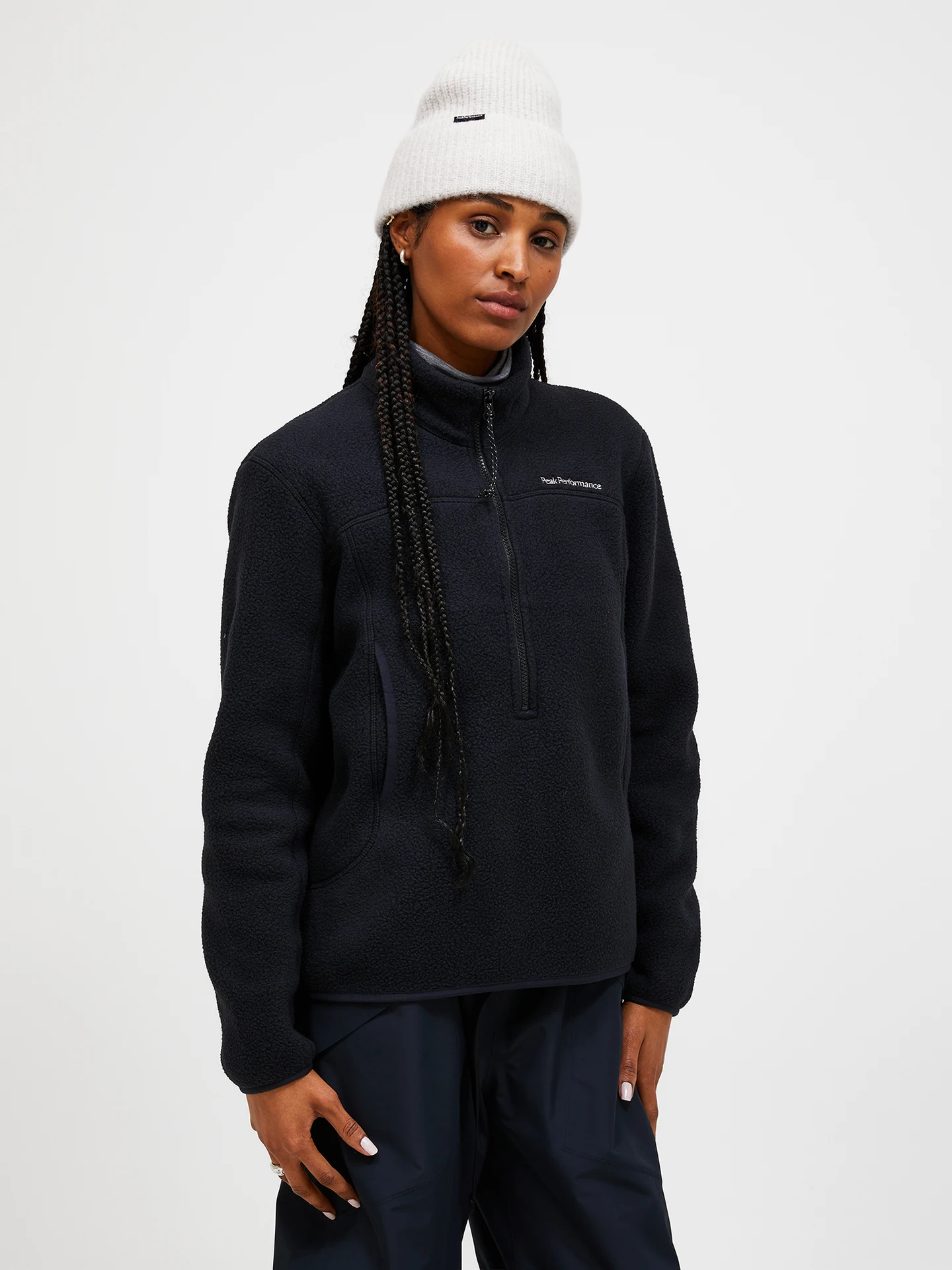 FLEECE HALF ZIP WOMEN PEACH FUZZ (P63) / VERTICAL ZENITH (R32)
