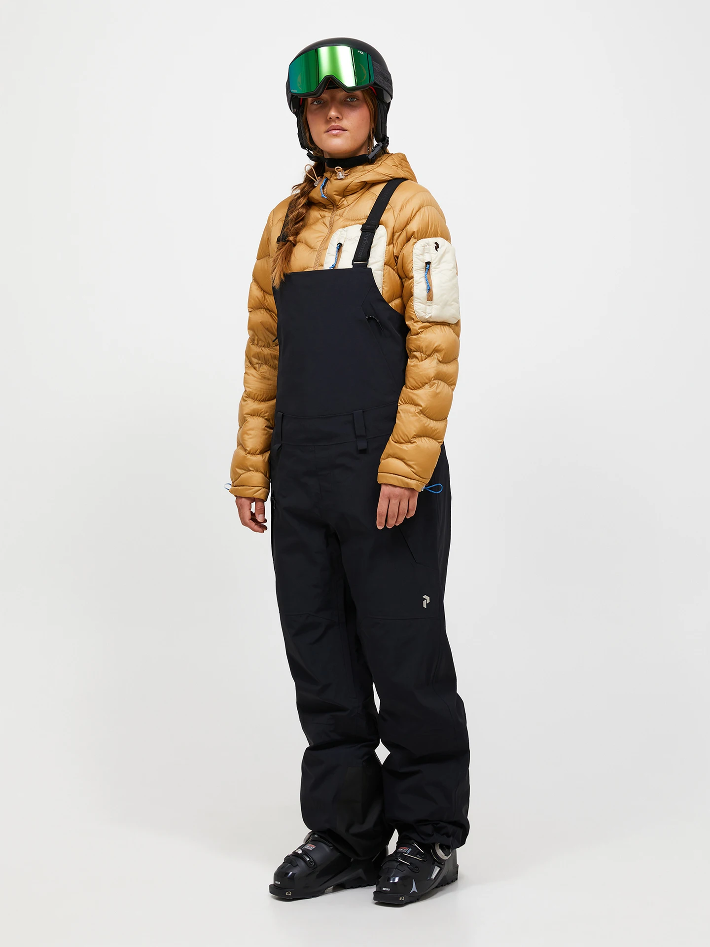EDGE HIPE® 3L SHELL BIB PANTS WOMEN PEACH FUZZ (P63) / VERTICAL ZENITH (R32)