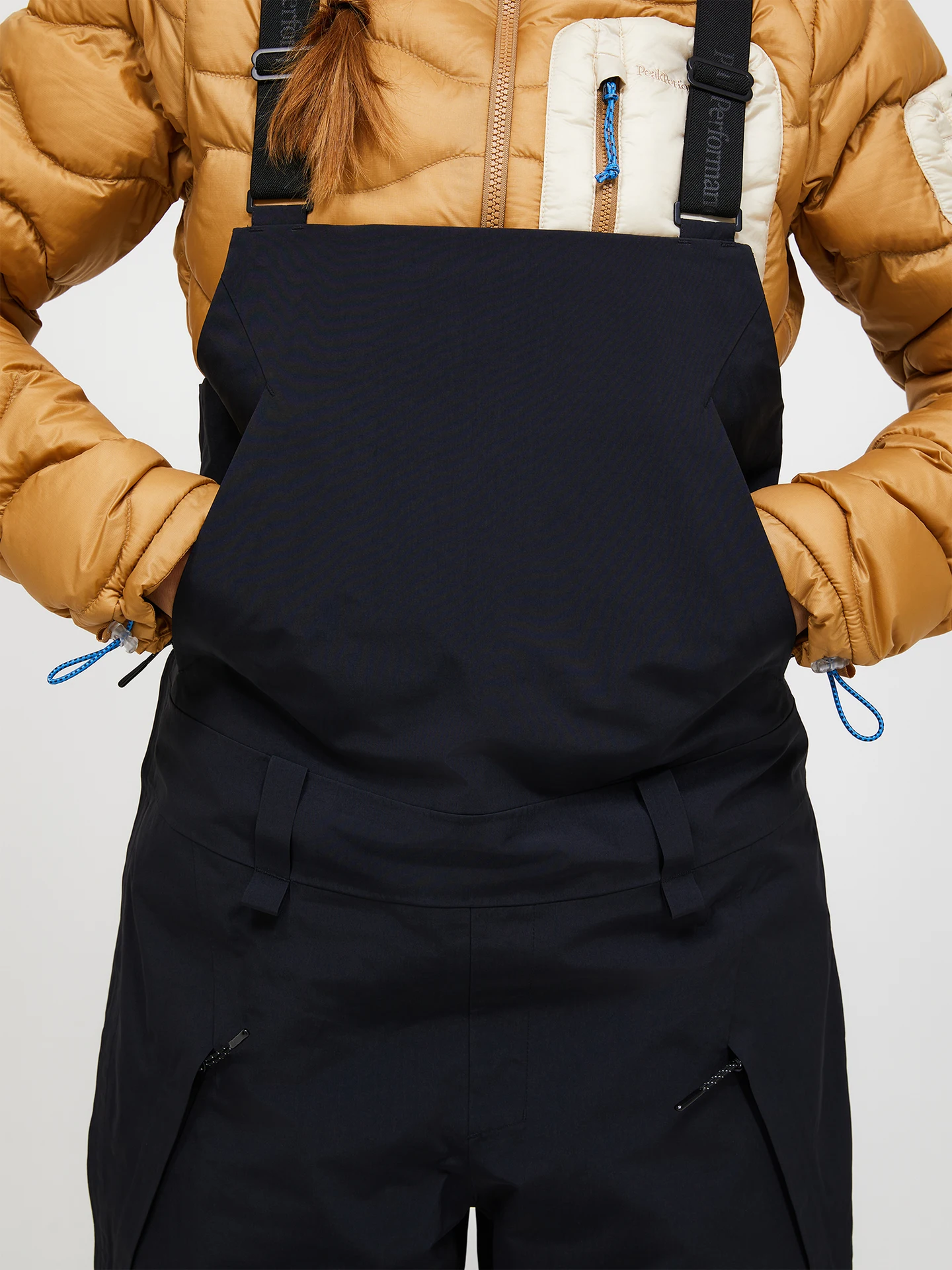 EDGE HIPE® 3L SHELL BIB PANTS WOMEN PEACH FUZZ (P63) / VERTICAL ZENITH (R32)