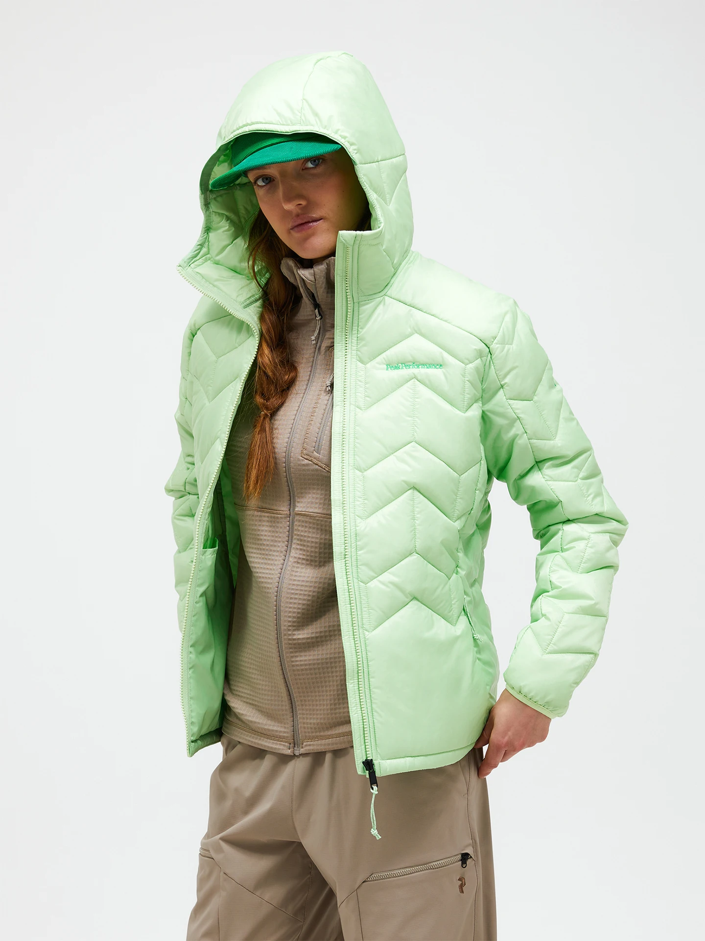 ELEVATE INSULATED HOOD JACKET WOMEN RED POMPEIAN (5DM) / WARM BLUSH (5BH)