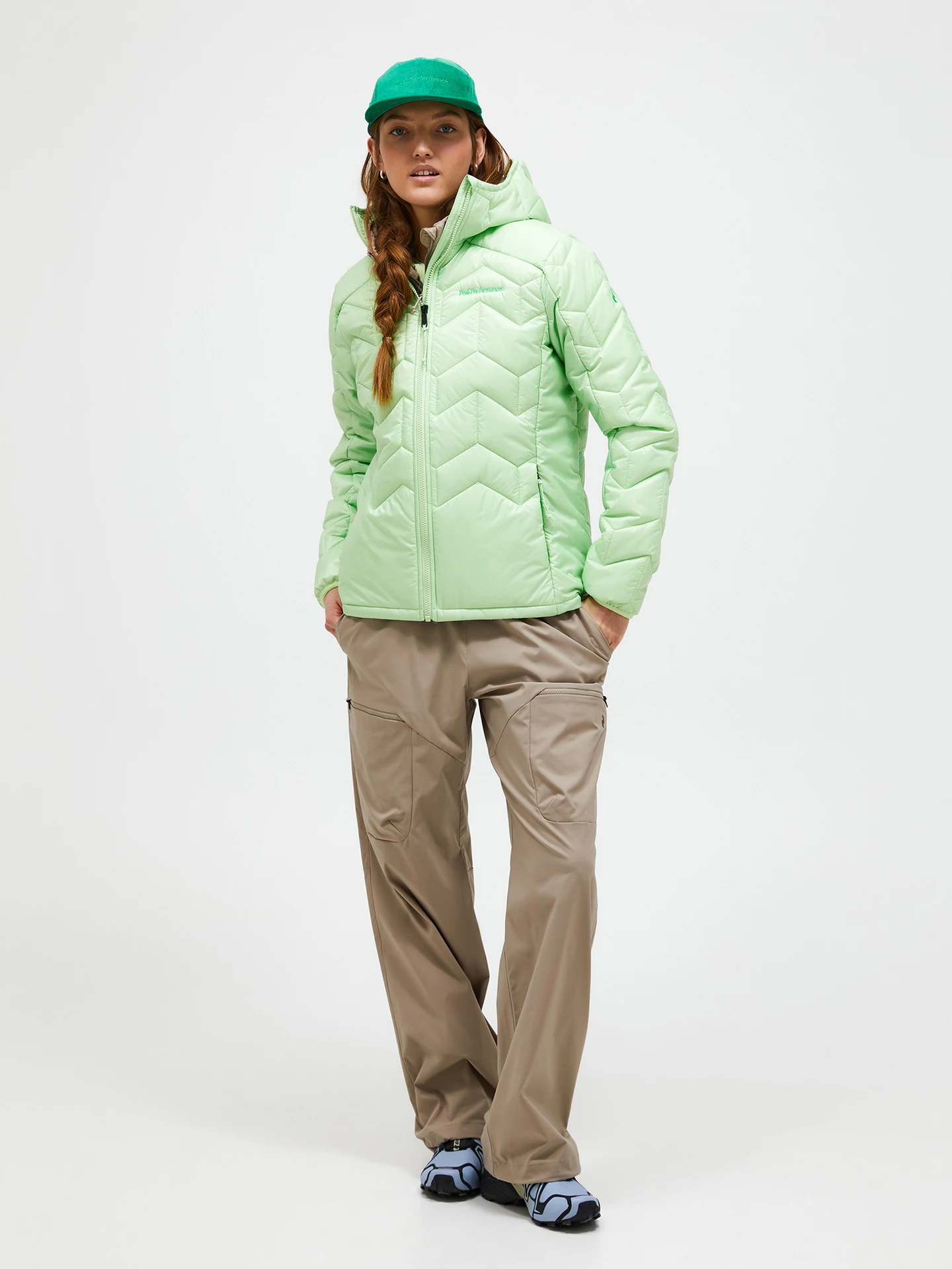 ELEVATE INSULATED HOOD JACKET WOMEN RED POMPEIAN (5DM) / WARM BLUSH (5BH)