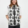 GRAPHIC PILE VEST WOMEN PONDEROSA PINE (45Z)