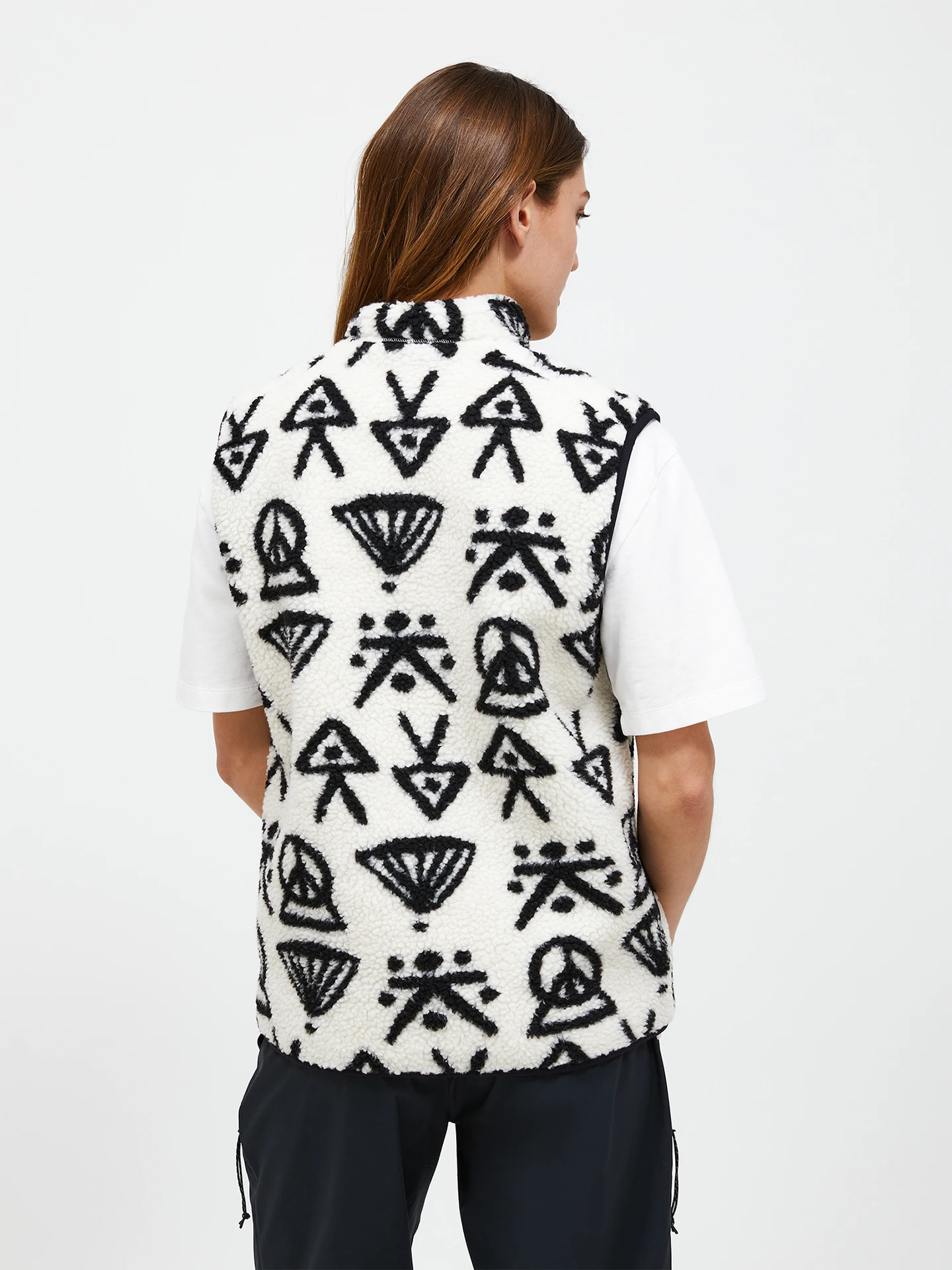 GRAPHIC PILE VEST WOMEN PONDEROSA PINE (45Z)